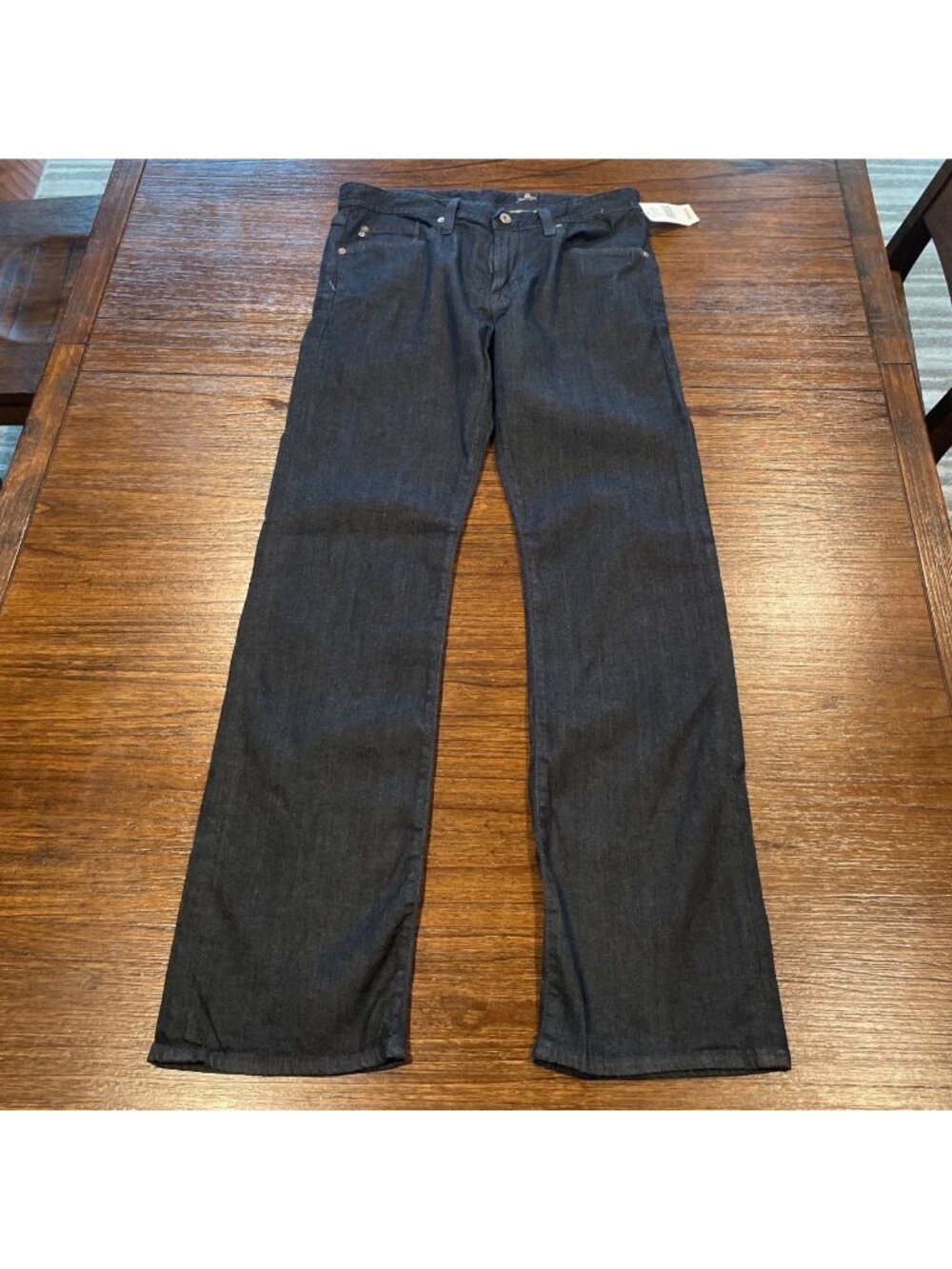 AG Straight Leg Jean Mens 32x33 Dark Indigo Navy Casual Stretch Minimalist Denim
